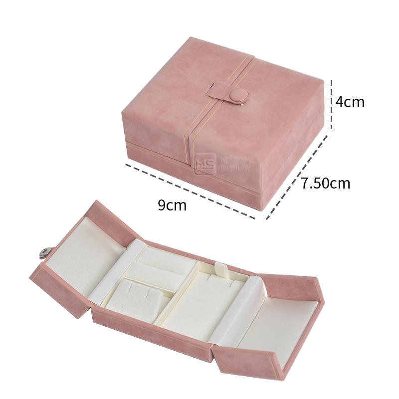 Custom Logo velvet Jewelry Box Luxury ring  Bracelet Necklace suit Box Jewelry Packaging box