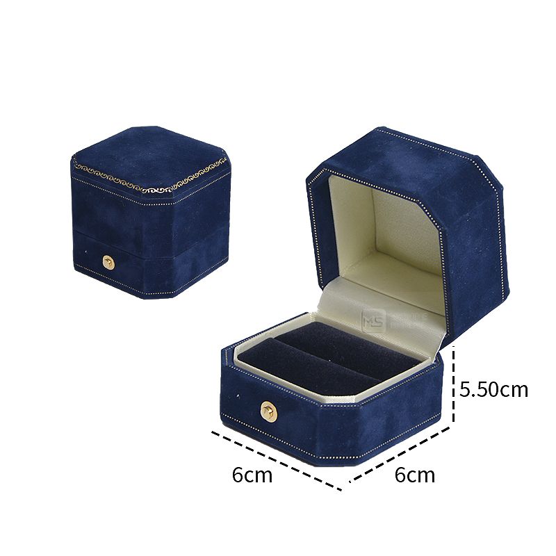 Suede Jewelry Packaging Wedding Ring Boxes Jewelry Boxes Luxury Bracelet Necklace PU Leather Jewelry Box