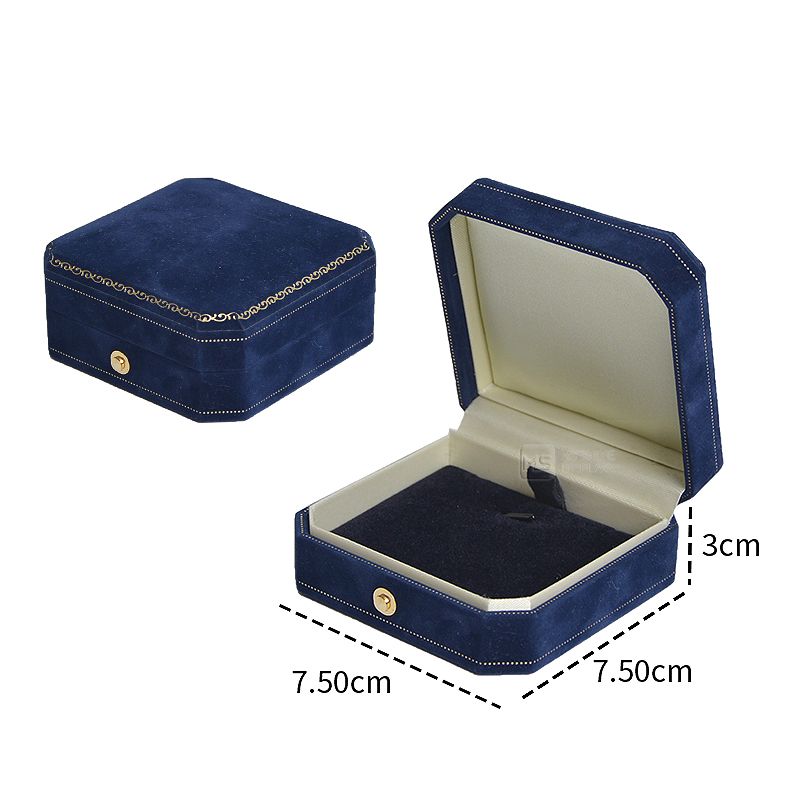 Suede Jewelry Packaging Wedding Ring Boxes Jewelry Boxes Luxury Bracelet Necklace PU Leather Jewelry Box